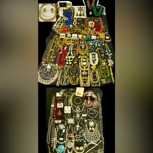 5 LB Vintage modern jewelry lot~ necklaces, earrings, bracelets, brooches & more